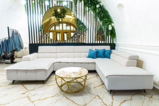 Sedačka Ragusso XL s naším ochranným přehozem